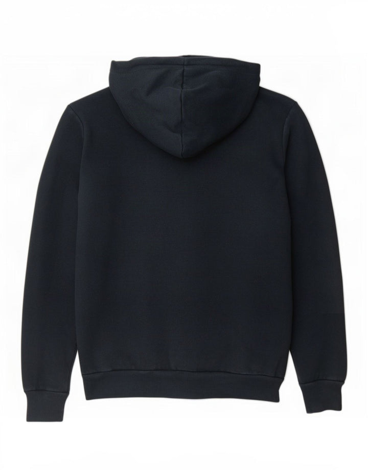 Felpa con cappuccio e zip da uomo Puma Small in cotone blu navy