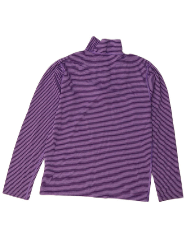 Patagonia Ragazza Pullover Tuta Top 13-14 Anni XL Viola Gessato