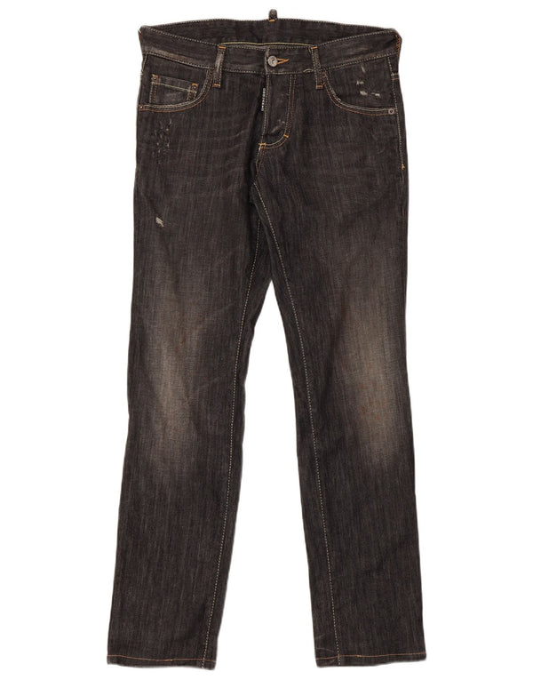 Jeans dritti da uomo Dsquared2 IT 44 XS W32 L30 Cotone grigio