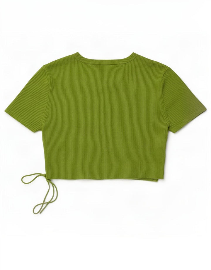Top corto da donna Zara UK 12 verde medio