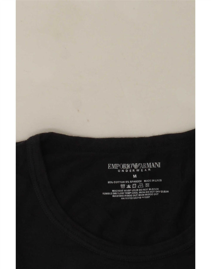 T-shirt grafica da uomo Emporio Armani Top medio blu navy