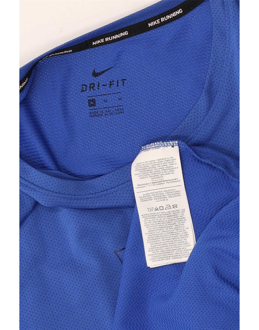 T-shirt grafica Nike da uomo Dri Fit Top XL blu poliestere