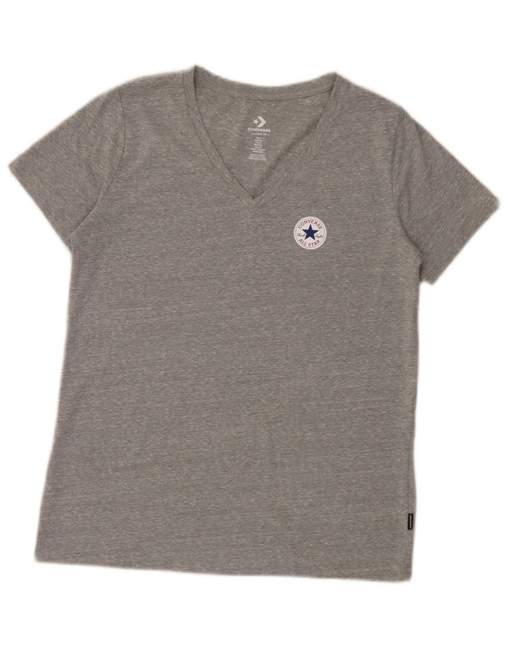 T-shirt Converse da donna dalla vestibilità classica, taglia UK 10, piccola, grigia chiazzata