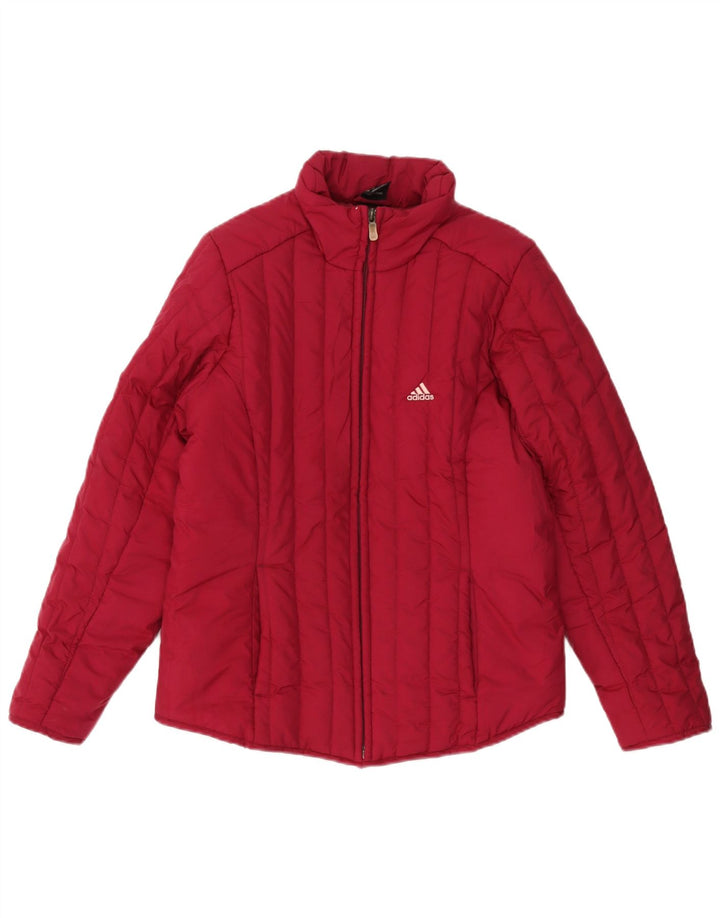 Giacca imbottita da donna Adidas UK 10 piccola rossa in poliestere