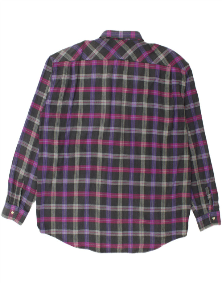 KAPPA Mens Flannel Shirt Large Multicoloured Check Cotton Vintage Kappa and Second-Hand Kappa from Messina Hembry 