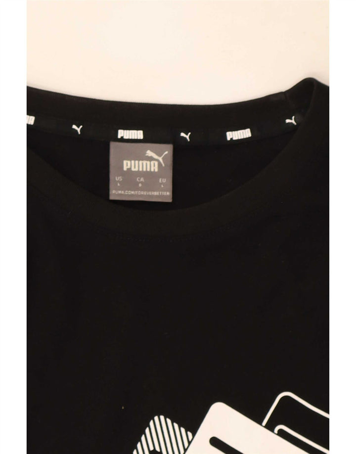 T-shirt grafica da uomo Puma Large nera