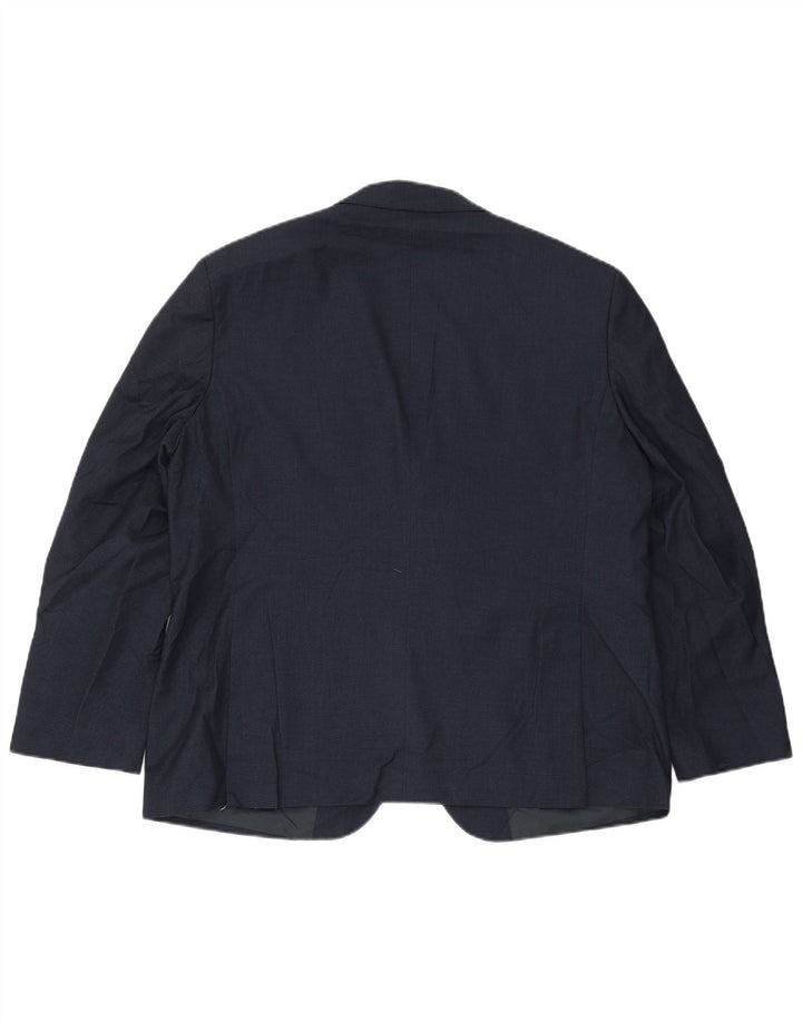 Giacca blazer a 2 bottoni Marks & Spencer da uomo UK 46 XL poliestere blu navy