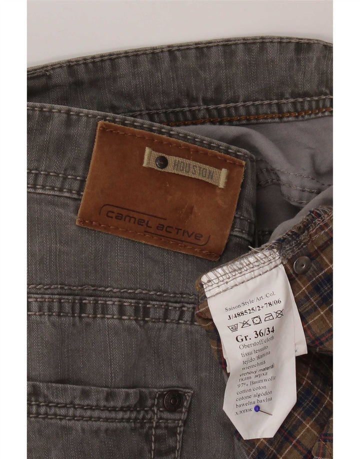 Jeans dritti da uomo Camel Active W36 L34 cotone grigio