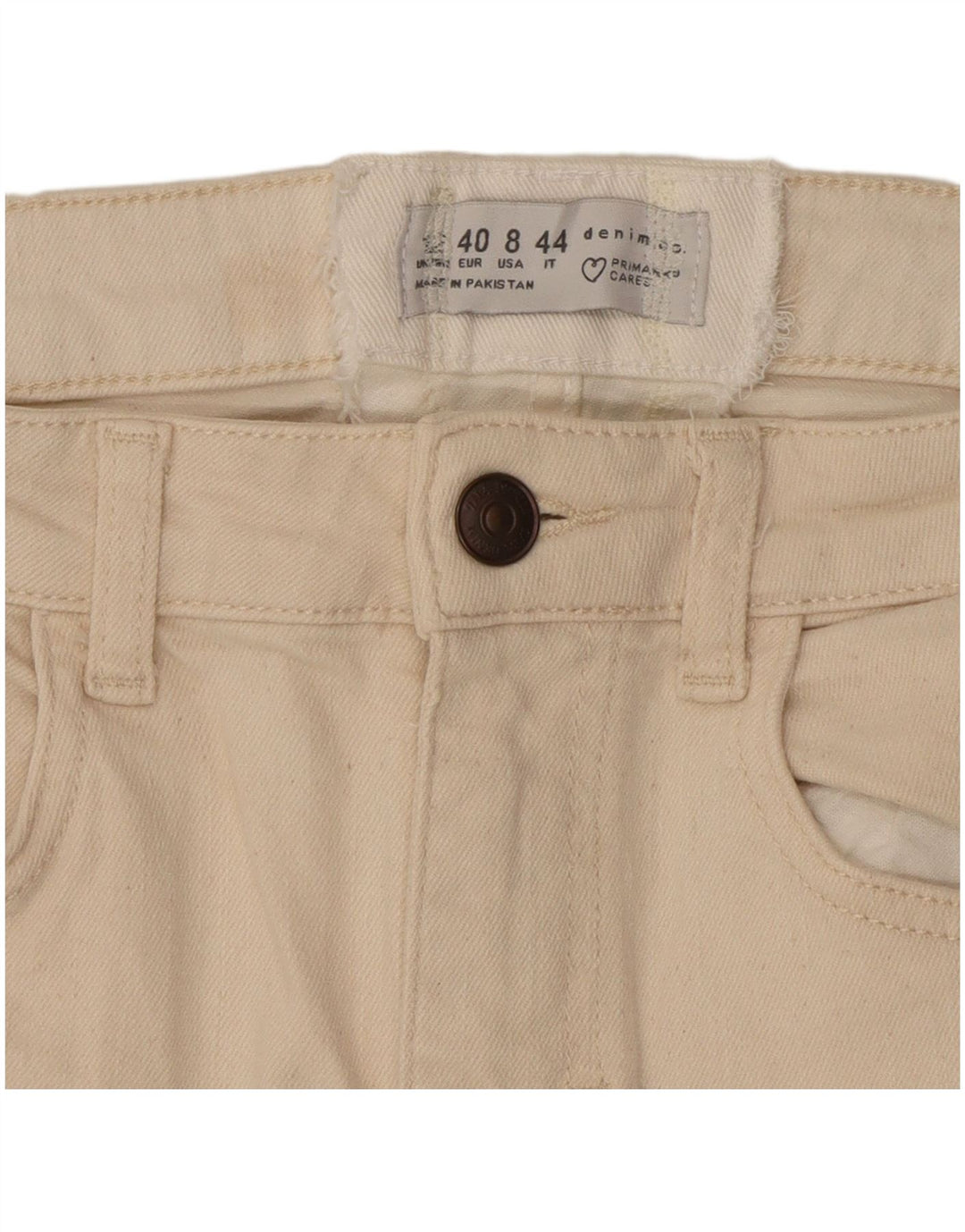 Jeans corti da donna Zara EU 40 medio W28 L25 Beige