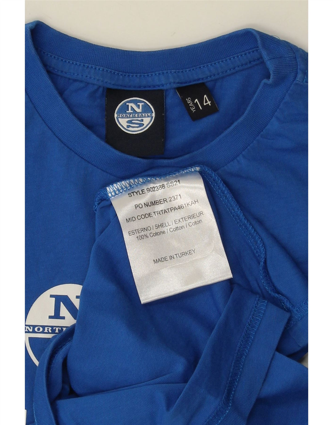 NORTH SAILS Boys Graphic T-Shirt Top 13-14 Years Blue Cotton