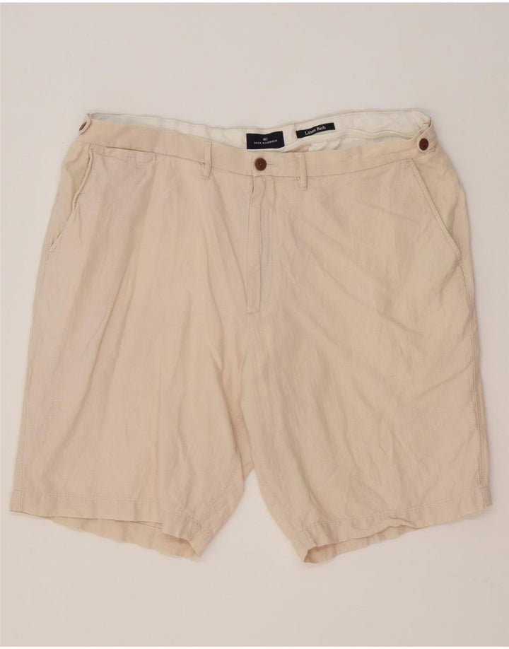 Pantaloncini chino da uomo Marks & Spencer W42 XL Lino beige
