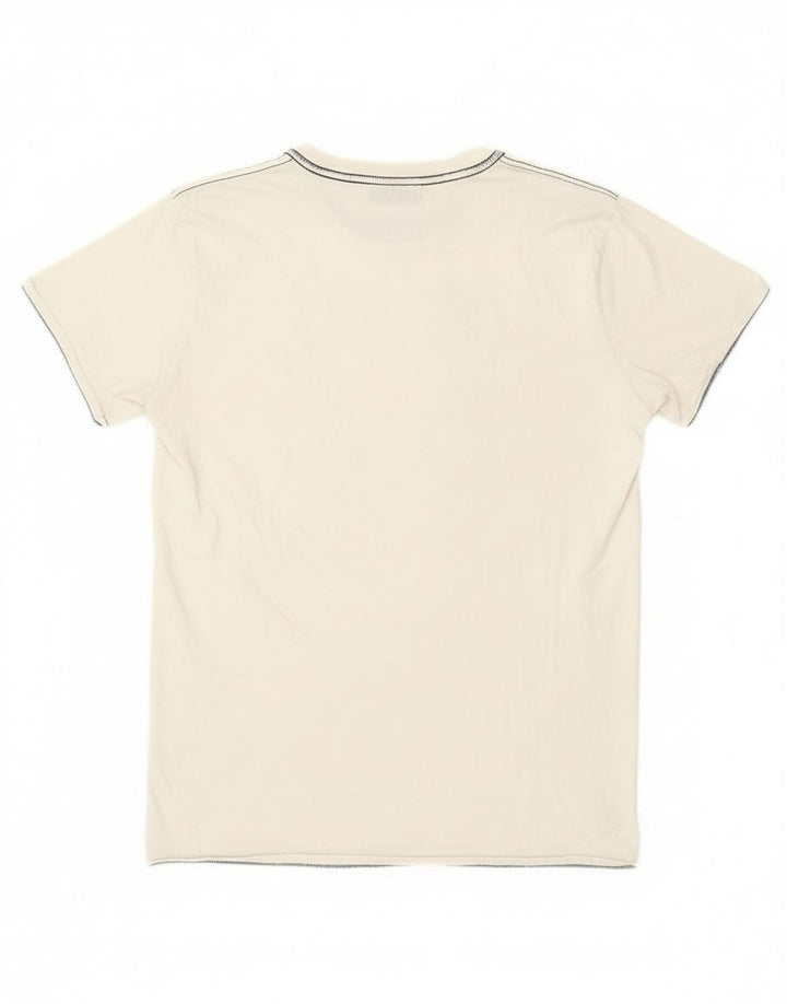 T-shirt grafica da ragazzo North Sails 15-16 anni bianco sporco maculato