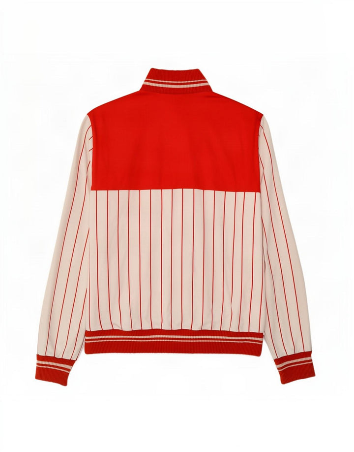 Giacca da ginnastica vintage da uomo, grande, a righe rosse