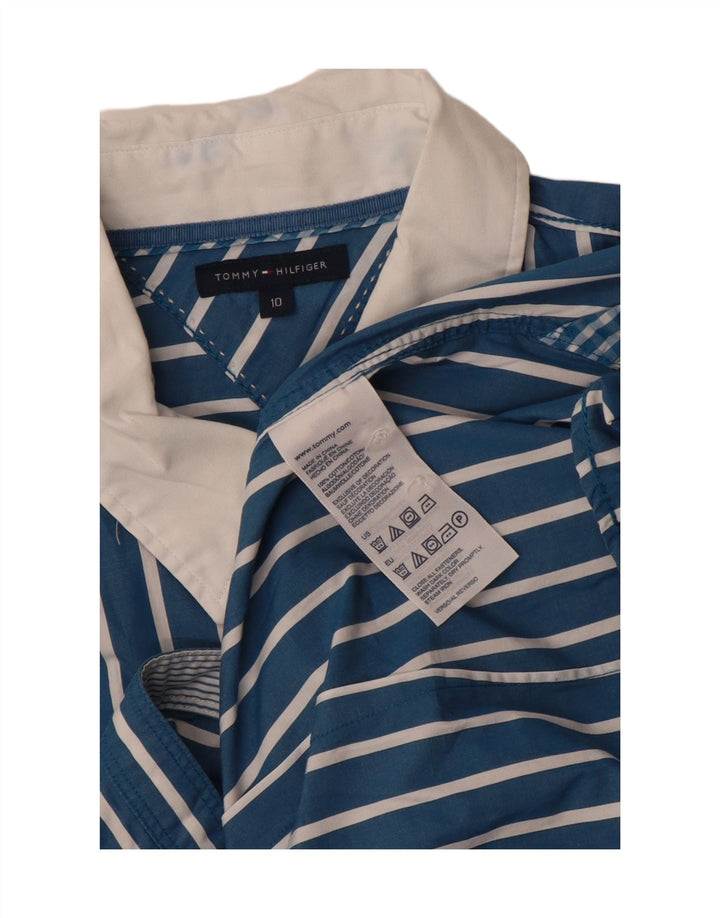 TOMMY HILFIGER Camicia da donna US 10 Cotone a righe grandi blu