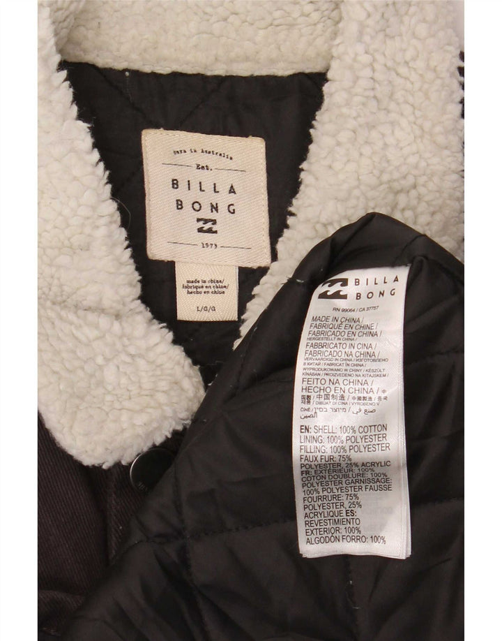 Giacca di jeans Billabong vestibilità regolare da uomo UK 40 grande cotone grigio