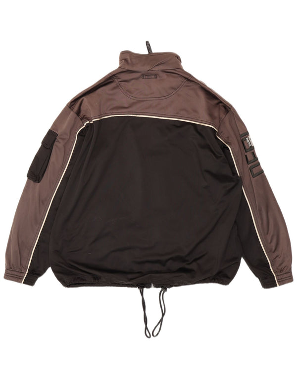 Giacca da tuta grafica da uomo Diadora UK 42 Large Black Colourblock