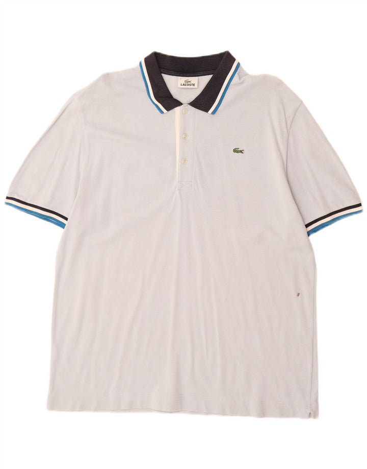 Polo da uomo Lacoste taglia 7 2XL cotone blu