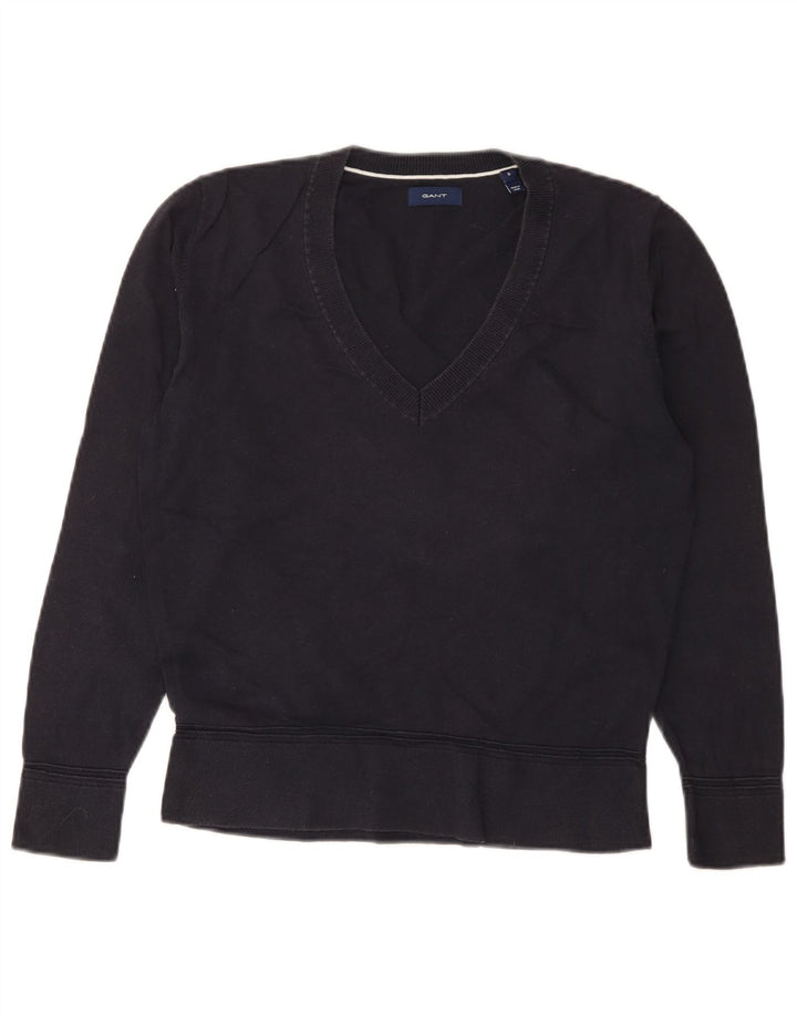 Maglione maglione con scollo a V da donna Gant UK 10 piccolo blu navy