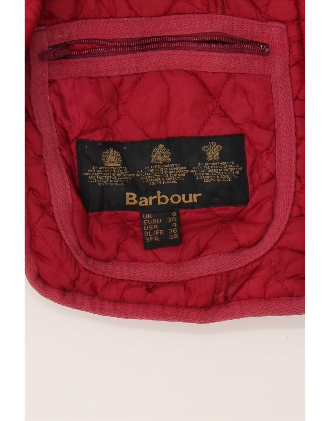 Gilet trapuntato da uomo Barbour UK 8 piccolo rosa