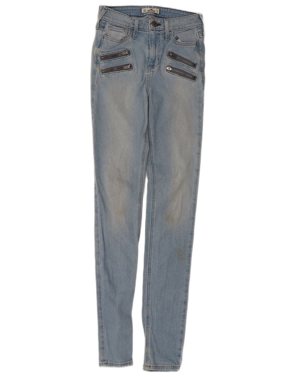 Hollister Womens Super Skinny Jeans US 00 2XS W23 L31 Blue Cotton