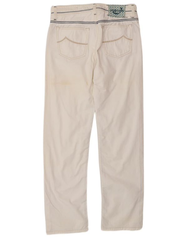 Jacob Cohen Mens Straight Jeans W33 L31 White Cotton