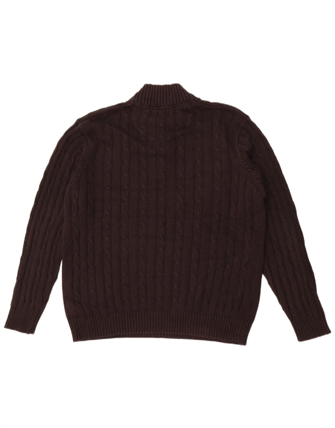 Maglione da uomo Marks & Spencer blu con collo con zip Harbour grande nero