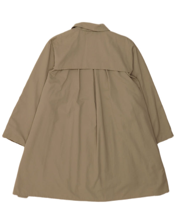 Trench oversize da donna vintage UK 10 piccolo cotone beige