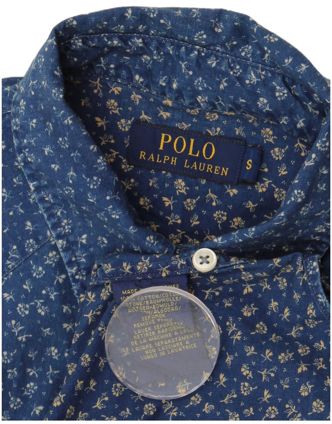 POLO RALPH LAUREN Camicia Uomo Piccola Blu Cotone