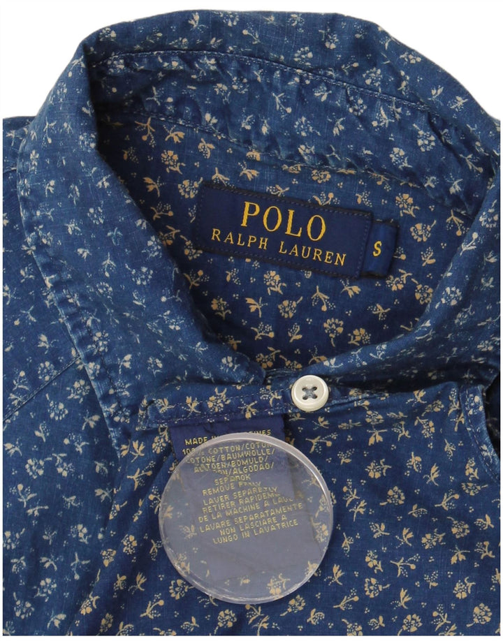 POLO RALPH LAUREN Camicia Uomo Piccola Blu Cotone