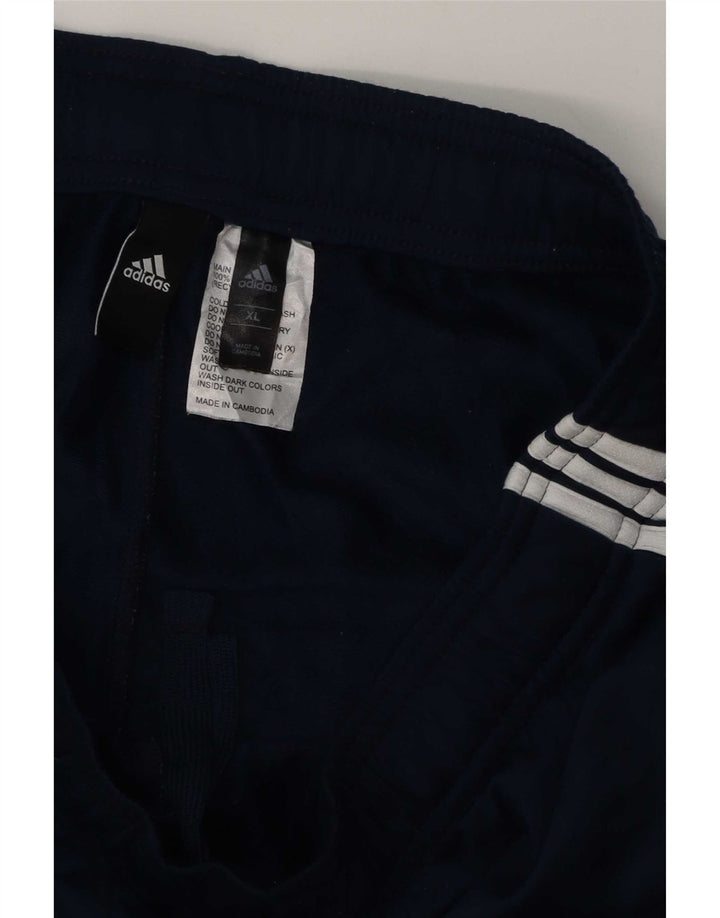 Pantaloni da tuta da uomo Adidas XL poliestere blu navy