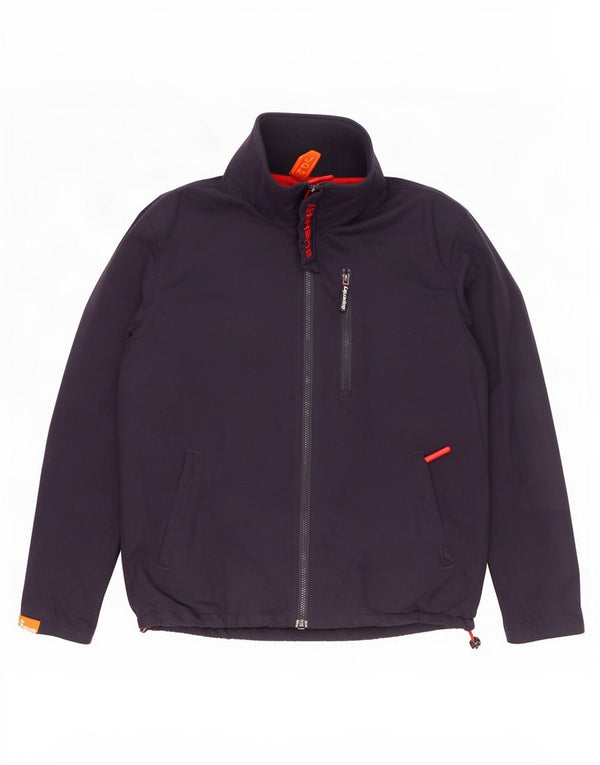 Giacca antipioggia da uomo Superdry The Windhiker UK 40 Large in nylon blu navy