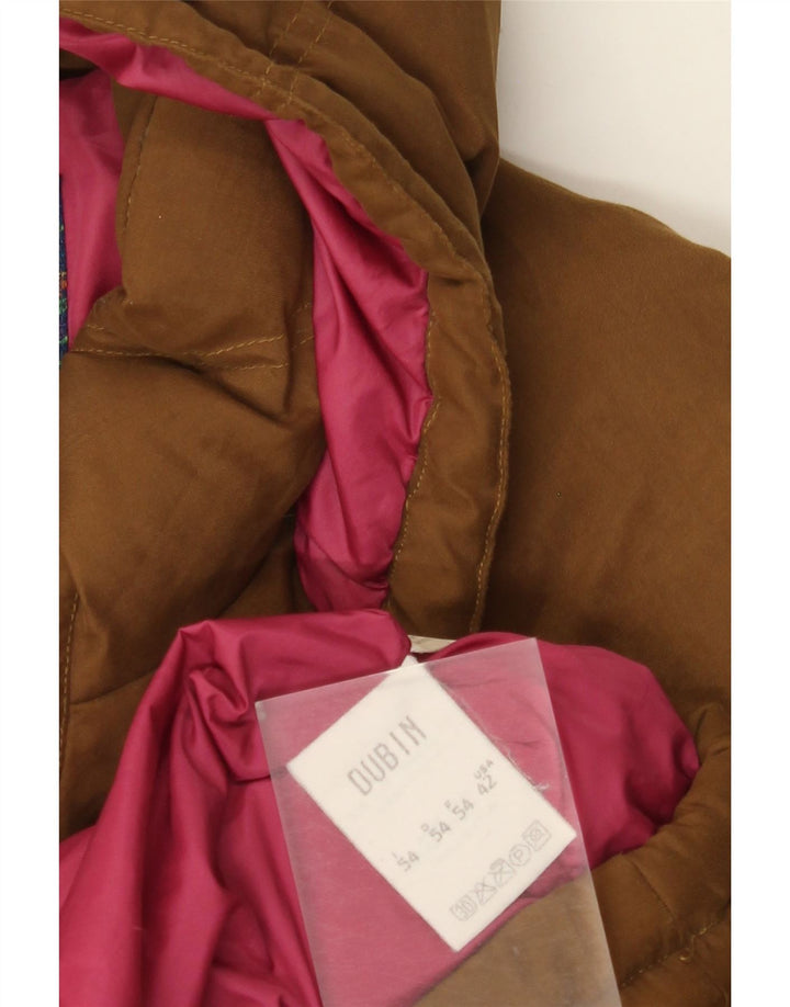 DUBIN Giacca imbottita con cappuccio da uomo IT 54 2XL Marrone Poliestere