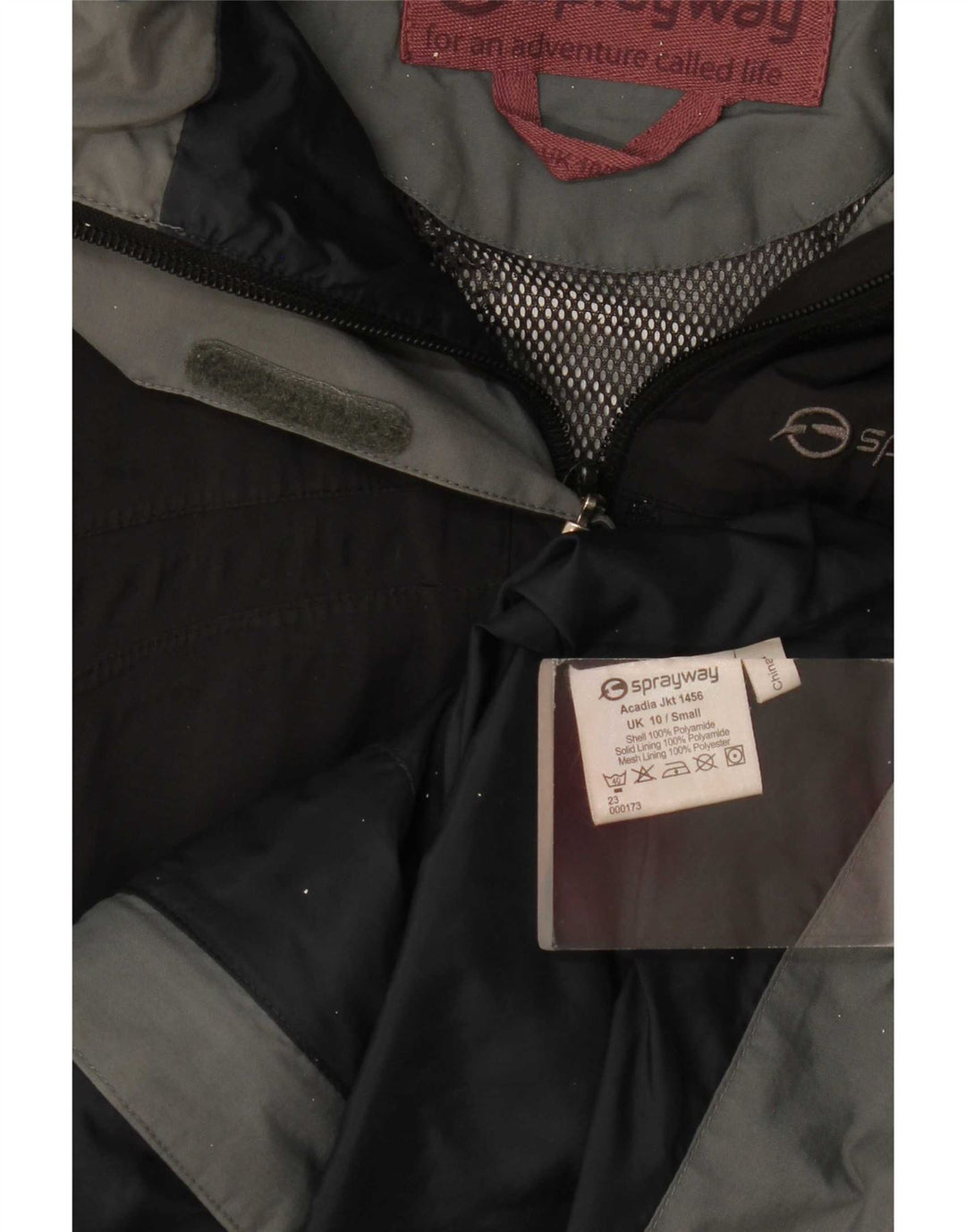 Giacca antipioggia con cappuccio da donna Sprayway UK 10 Small nera in poliammide
