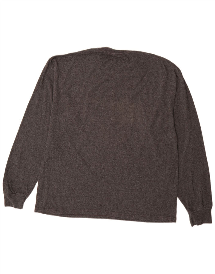 Champion Mens Temple OWLS Graphic Top manica lunga grande cotone grigio