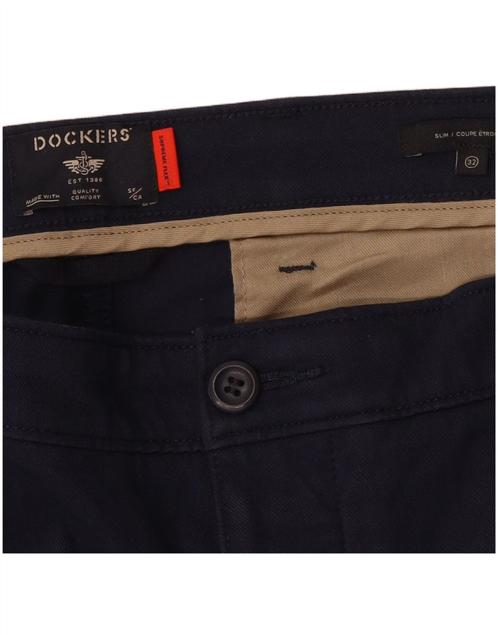 Pantaloni chino slim fit da uomo Dockers W32 L32 blu navy