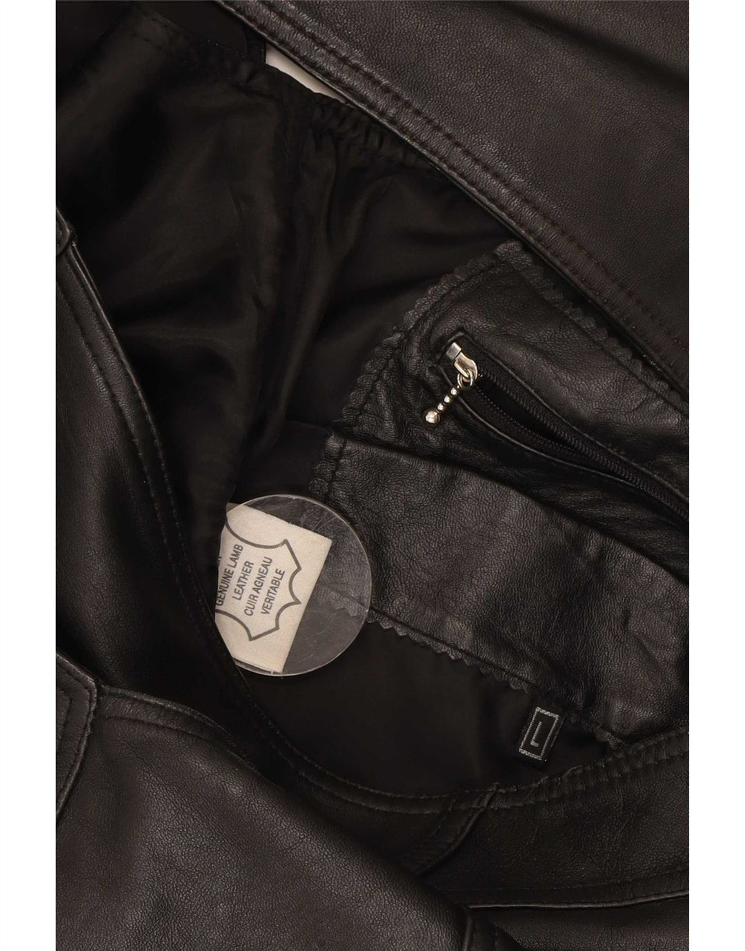 Gilet in pelle da uomo vintage grande in pelle nera