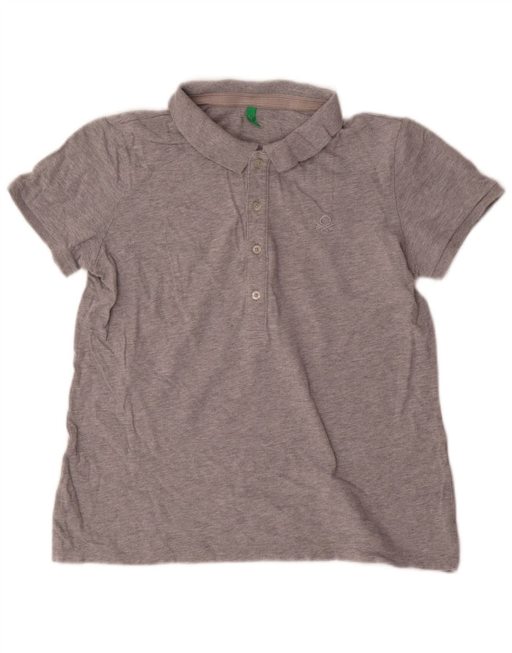 Polo Benetton da uomo UK 14 grigio medio