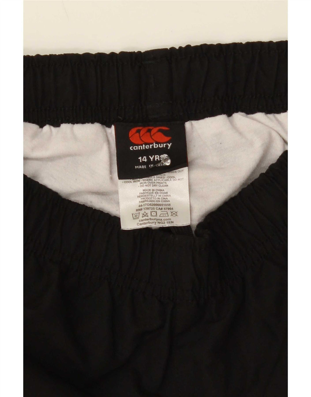 Pantaloni da tuta con grafica da ragazzo Canterbury 13-14 anni in poliestere nero