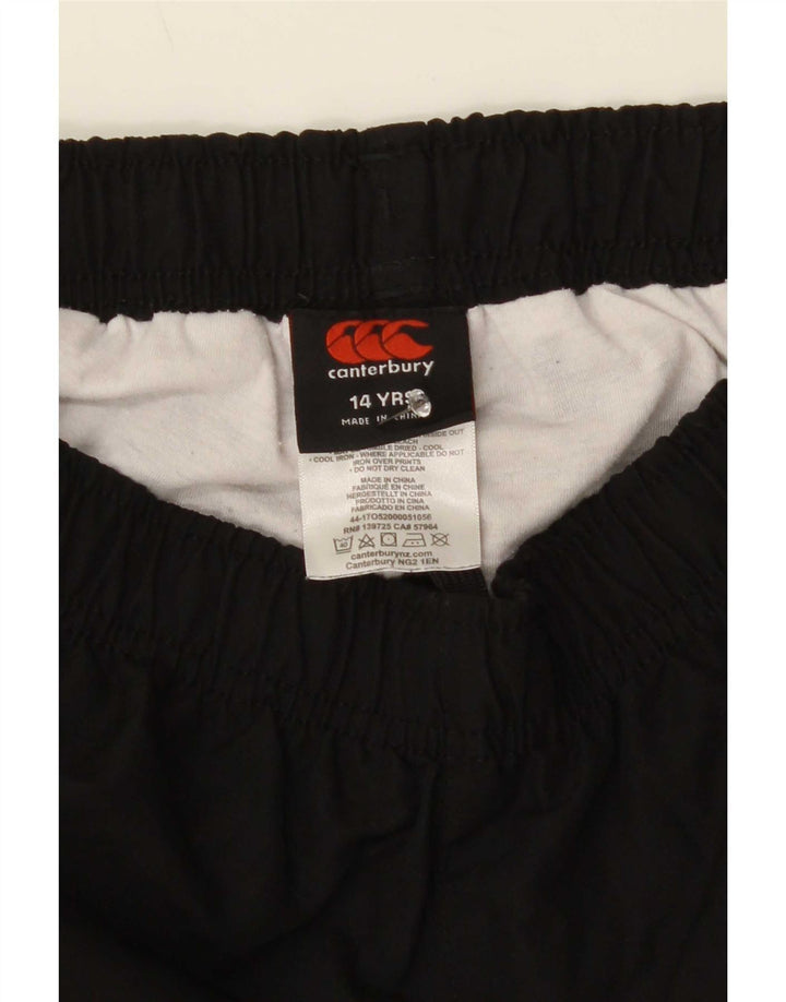 Pantaloni da tuta con grafica da ragazzo Canterbury 13-14 anni in poliestere nero