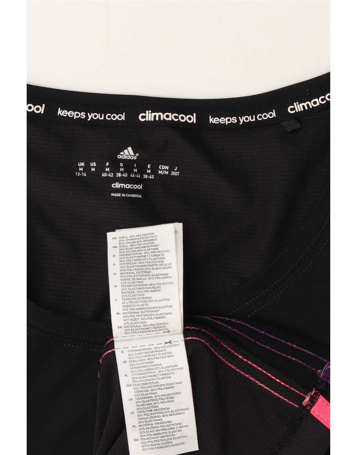 T-shirt Adidas Climacool da donna Top UK 12/14 poliestere nero medio