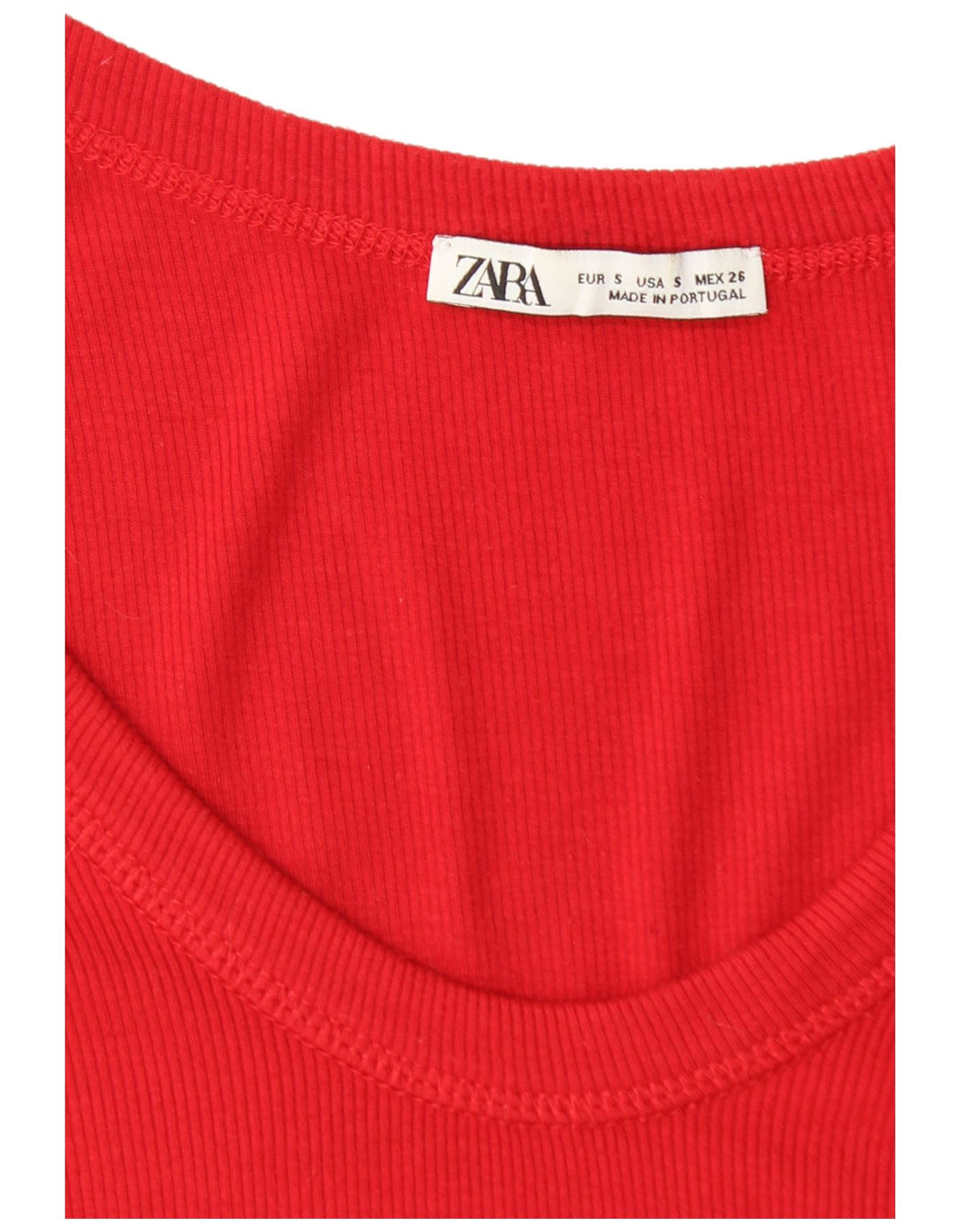 ZARA Womens T-Shirt Top UK 8 Small Red