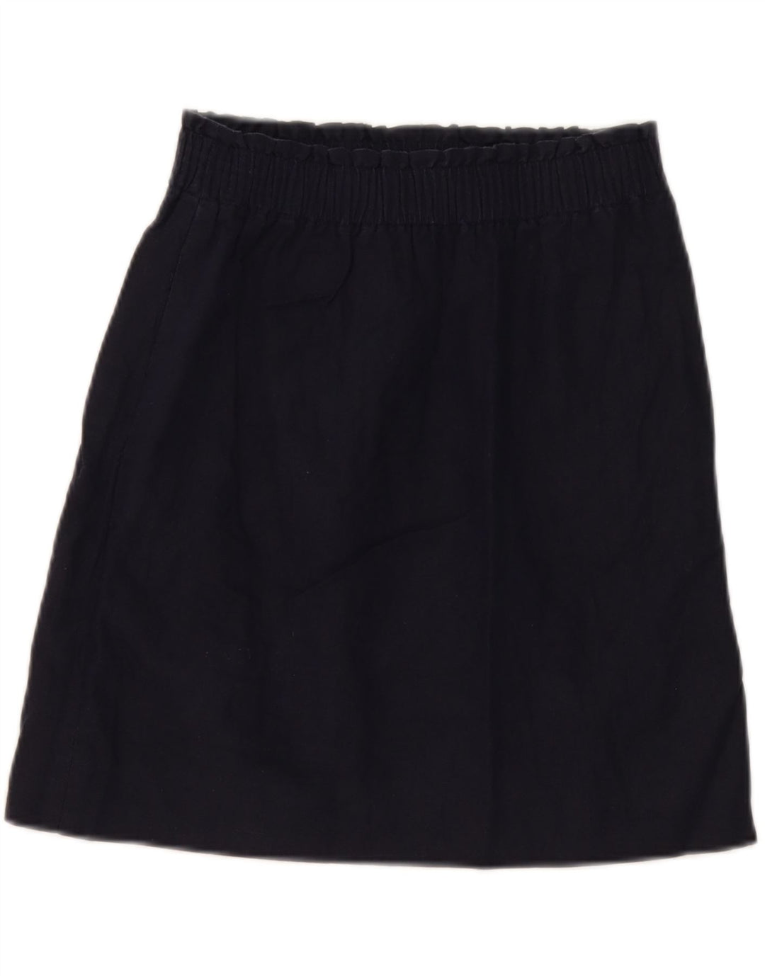 J. CREW Womens A-Line Skirt US 8 Medium W28 Navy Blue Linen Vintage J. Crew and Second-Hand J. Crew from Messina Hembry 