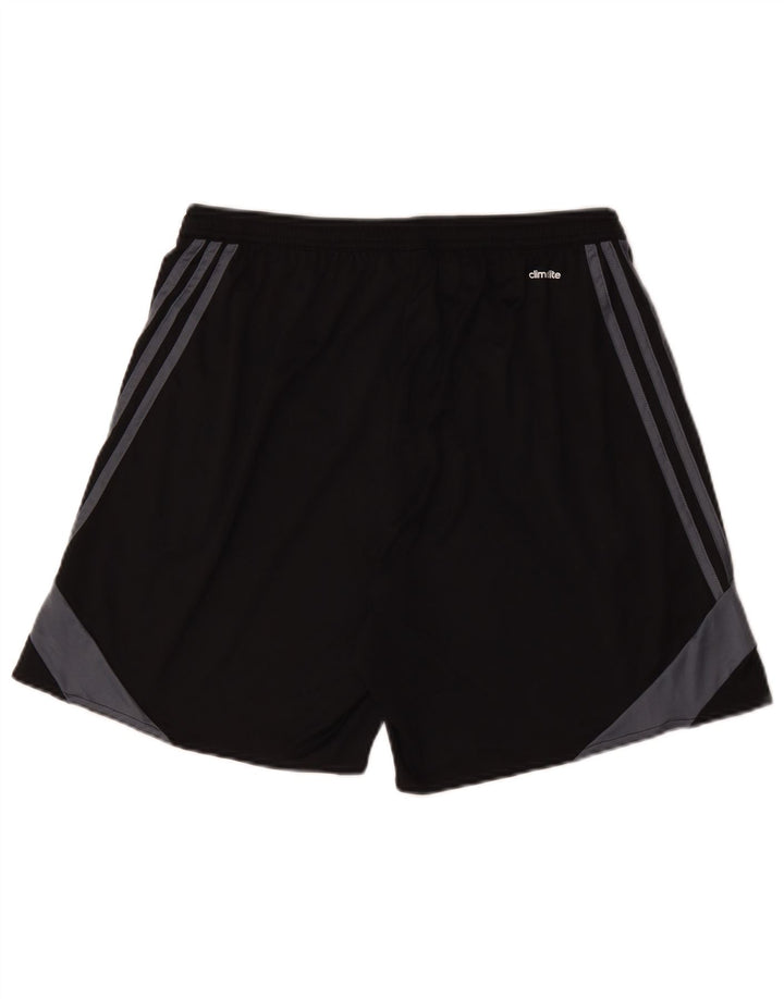 Pantaloncini sportivi Adidas Climalite da uomo, grandi, in poliestere color block nero