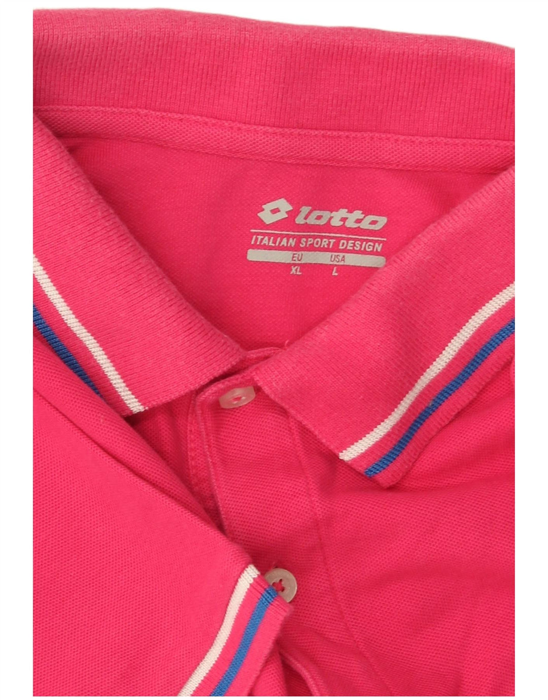 Polo da uomo LOTTO grande in cotone rosa
