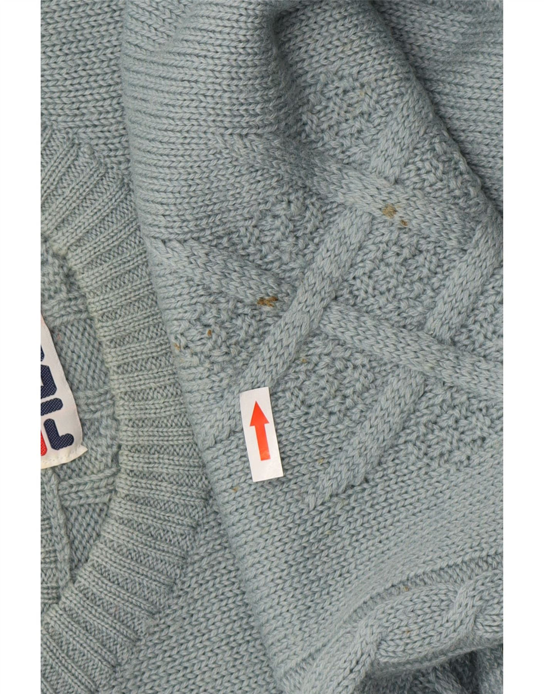 Maglione maglione girocollo da uomo vestibilità ampia FILA IT 50 lana blu medio