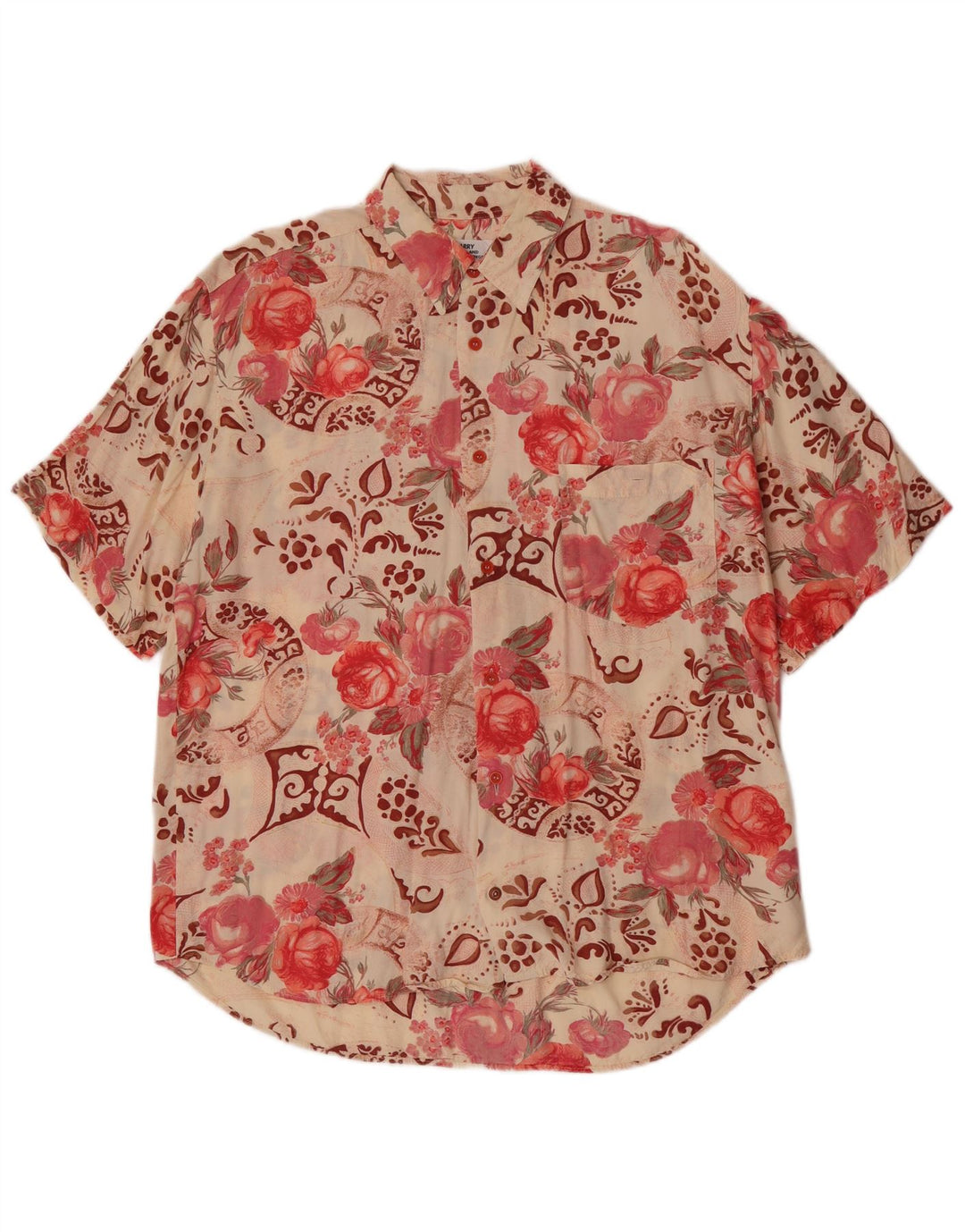 Camicia a maniche corte da uomo Quarry Large in viscosa floreale multicolore