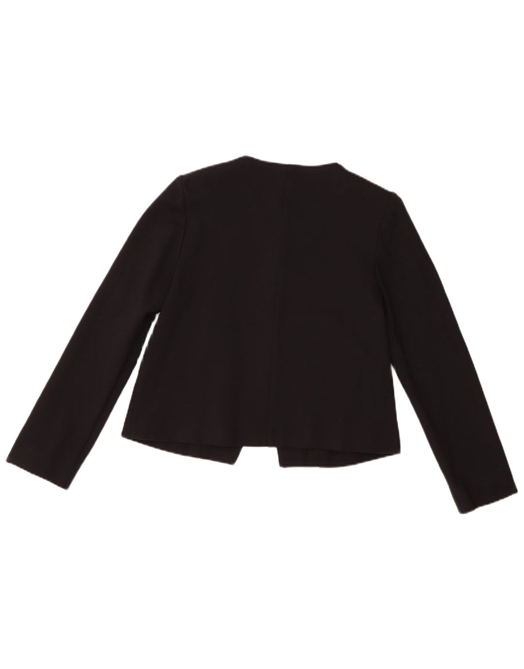 Giacca blazer a 3 bottoni corta da donna Whistles UK 10 piccola viscosa nera