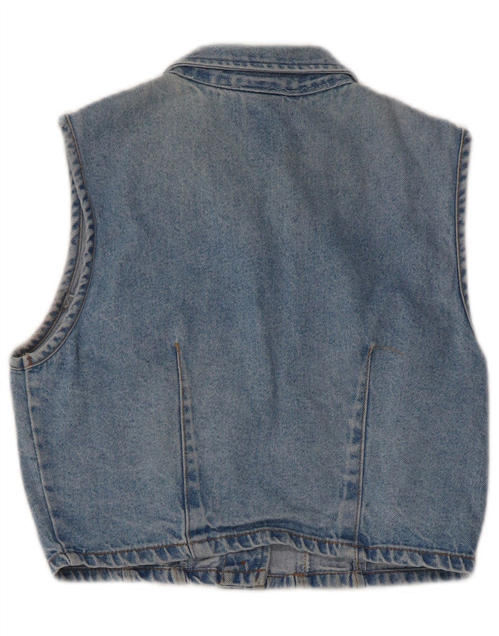 Gilet Denim Bambina VINTAGE 9-10 Anni Blu Cotone