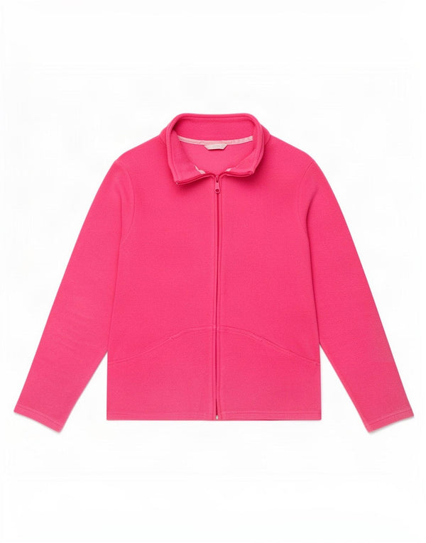 Giacca in pile da donna Marks & Spencer UK 16 grande poliestere rosa