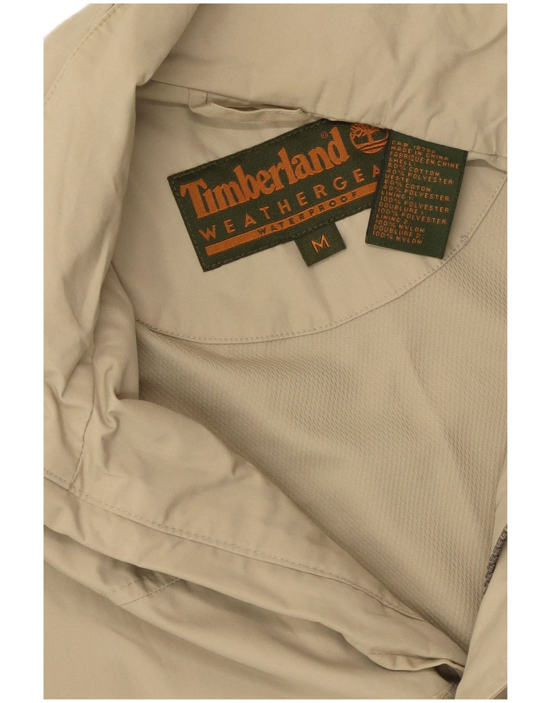 Giacca a vento da uomo Weathergear TIMBERLAND UK 38 Cotone beige medio